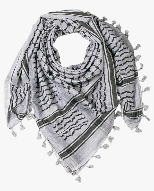 Palestine Kufeyah Scarf | كوفية فلسطينية | Black and White Keffiyeh