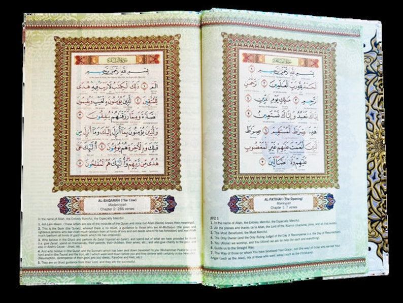 Maqdis Qur'an (B5 / Medium Size) - The Noble Qur'an with English Translation - White&Gold