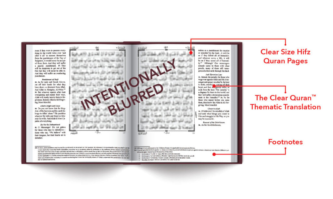 Othmani Script 15 Lines – Hifz Edition The Clear Quran® Series – With Arabic Text, | Hardcover
